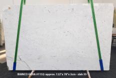 Suministro planchas pulidas 3 cm en mármol natural BIANCO GIOIA EXTRA 1152. Detalle imagen fotografías 