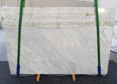 Suministro planchas pulidas 0.8 cm en mármol natural CALACATTA CREMO 1263. Detalle imagen fotografías 