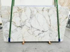 Suministro planchas pulidas 2 cm en mármol natural CALACATTA ORO 1746. Detalle imagen fotografías 