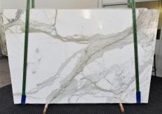 Suministro planchas pulidas 0.8 cm en mármol natural CALACATTA 1310. Detalle imagen fotografías 