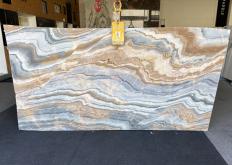Suministro planchas pulidas 1.8 cm en mármol natural MONET SKY CL0285. Detalle imagen fotografías 
