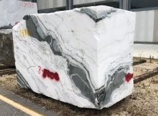Suministro bloques ásperos 33 cm en mármol natural PANDA 1517M. Detalle imagen fotografías 