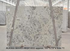 Suministro planchas 3 cm en granito WHITE WAVE BQ01432. Detalle imagen fotografías 