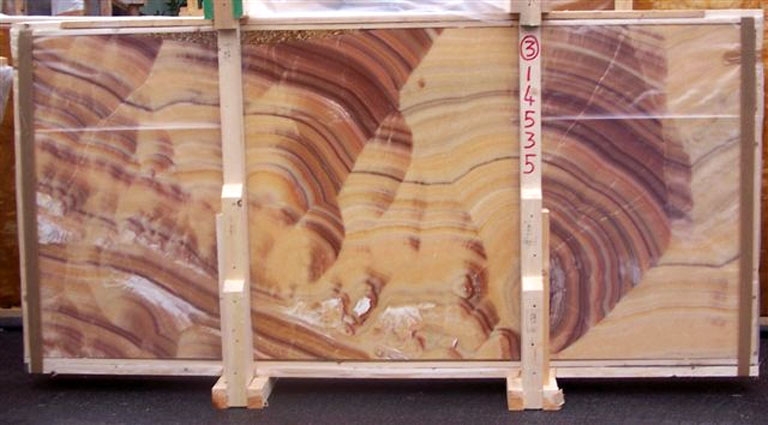 ONICE ARCOIRIS Suministro (Italia) de planchas pulidas en ónix natural E-14535 