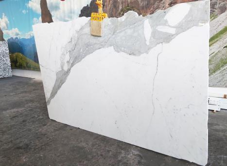 STATUARIO VENATO VENA LARGAplancha mármol italiano pulido SLAB #77,  287 x 180 x 2 cm piedra natural (vendida en Veneto, Italia) 